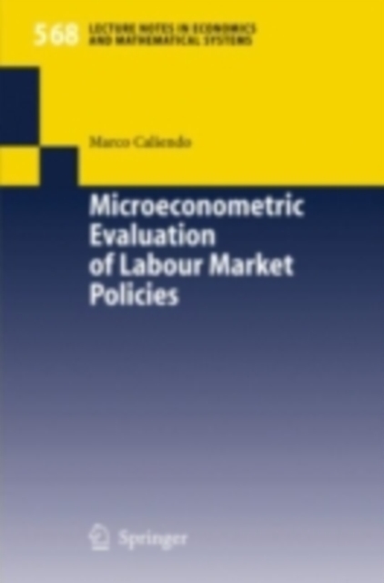 Microeconometric Evaluation of Labour Market Policies, PDF eBook