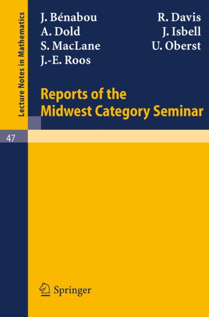 Reports of the Midwest Category Seminar I, PDF eBook