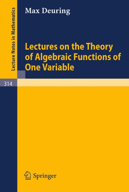Lectures on the Theory of Algebraic Functions of One Variable, PDF eBook