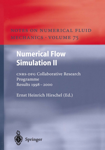 Numerical Flow Simulation II : CNRS-DFG Collaborative Research Programme Results 1998-2000, PDF eBook