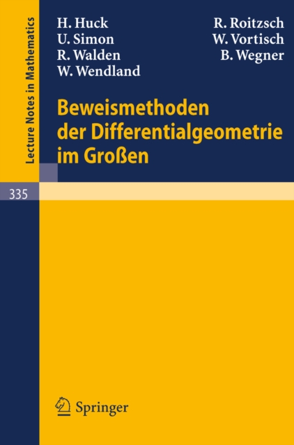 Beweismethoden der Differentialgeometrie im Groen, PDF eBook