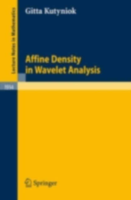 Affine Density in Wavelet Analysis, PDF eBook