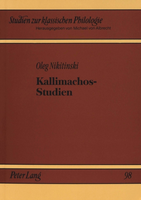 Kallimachos-Studien, Paperback / softback Book