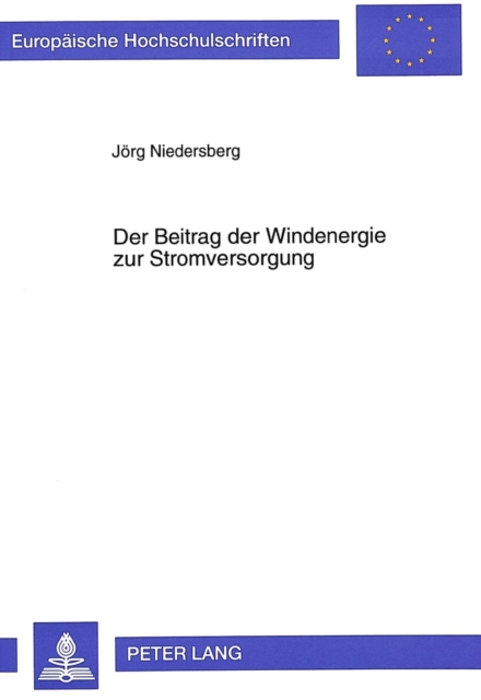 Der Beitrag der Windenergie zur Stromversorgung, Paperback Book