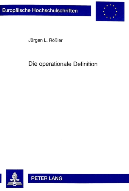 Die Operationale Definition, Paperback / softback Book