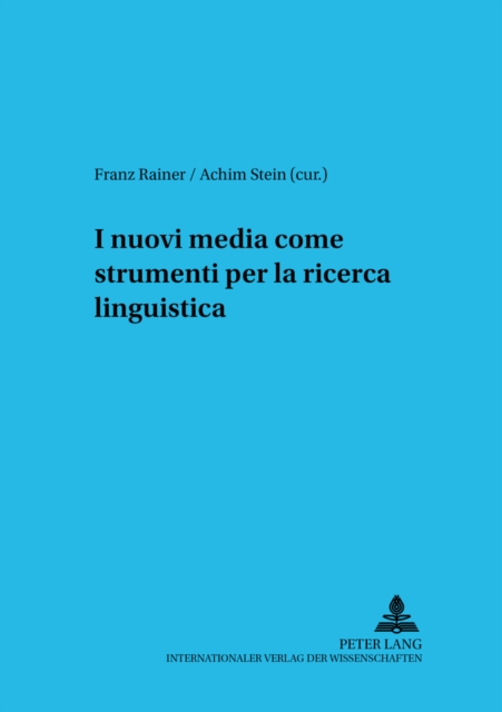 I Nuovi Media Come Strumenti Per La Ricerca Linguistica, Paperback / softback Book