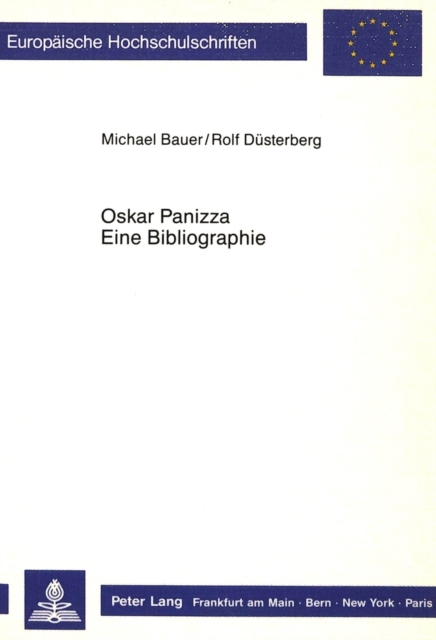 Oskar Panizza. Eine Bibliographie, Paperback / softback Book