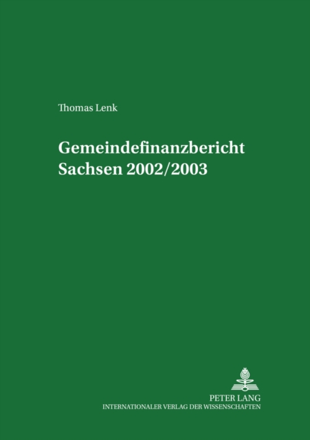 Gemeindefinanzbericht Sachsen 2002/2003, Paperback / softback Book