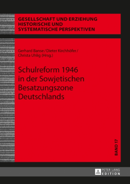 Schulreform 1946 in der Sowjetischen Besatzungszone Deutschlands, PDF eBook