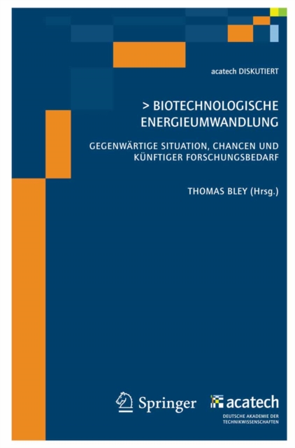 Biotechnologische Energieumwandlung : Gegenwartige Situation, Chancen und kunftiger Forschungsbedarf, PDF eBook