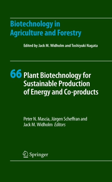 Plant Biotechnology for Sustainable Production of Energy and Co-products, PDF eBook