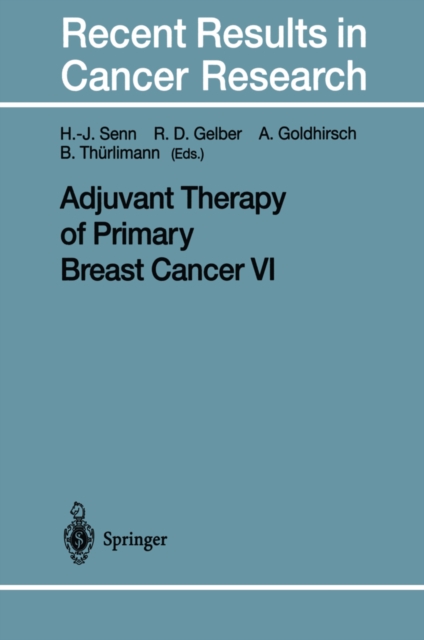 Adjuvant Therapy of Primary Breast Cancer VI, PDF eBook
