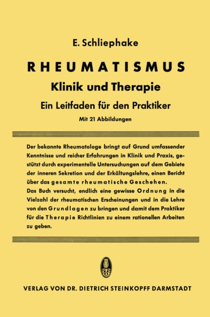 Rheumatismus : Klinik und Therapie Ein Leitfaden fur den Praktiker, PDF eBook