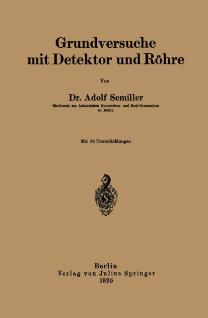 Grundversuche mit Detektor und Rohre, PDF eBook