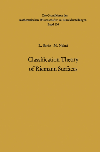 Classification Theory of Riemann Surfaces, PDF eBook