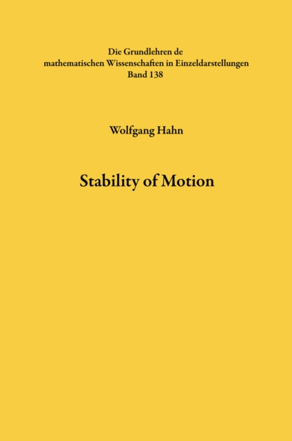 Stability of Motion, PDF eBook