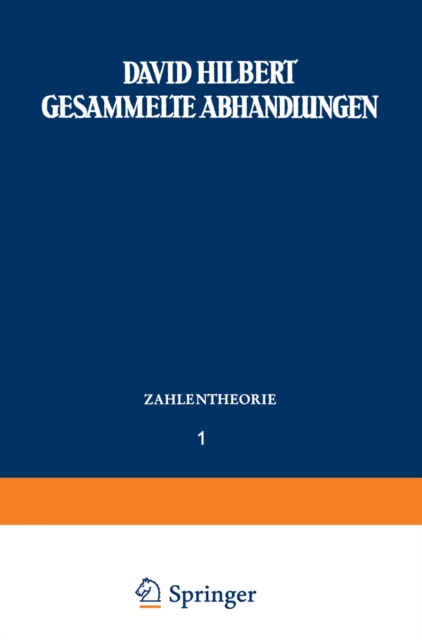 Gesammelte Abhandlungen : Erster Band Zahlentheorie, PDF eBook