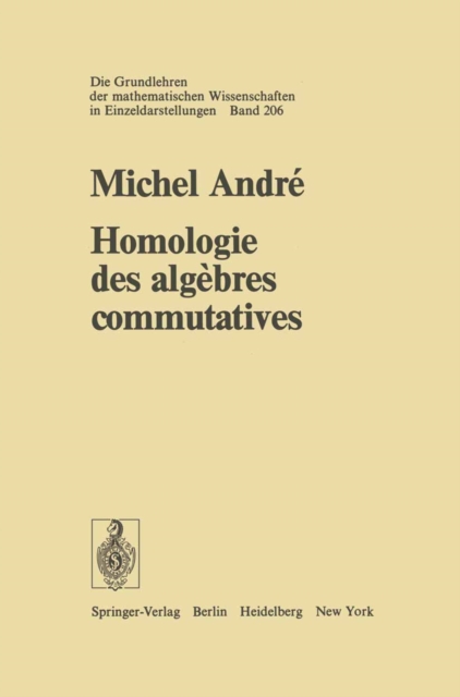 Homologie des algebres commutatives, PDF eBook