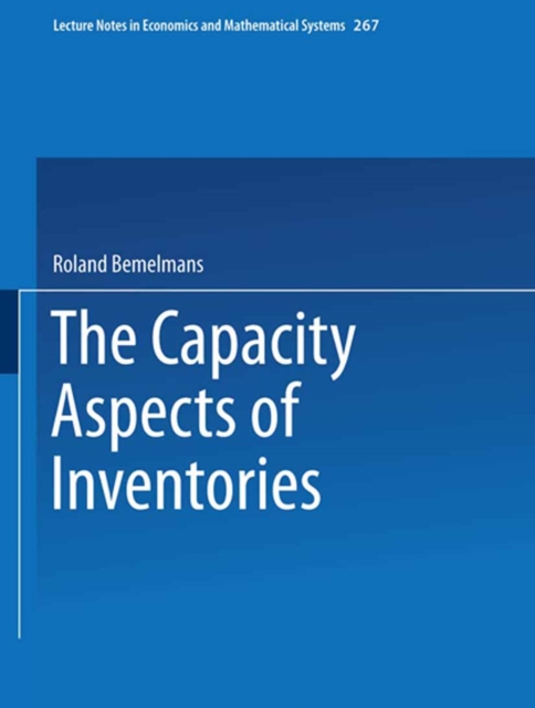 The Capacity Aspect of Inventories, PDF eBook