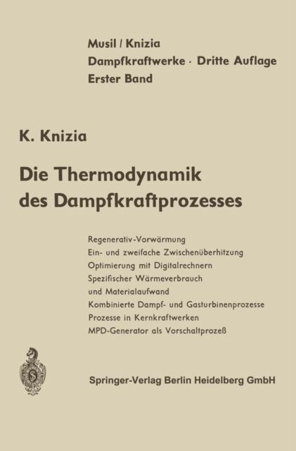 Die Thermodynamik des Dampfkraftprozesses, PDF eBook