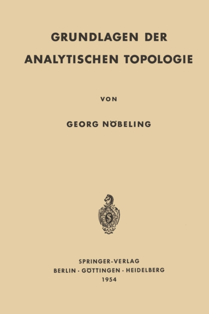 Grundlagen der Analytischen Topologie, PDF eBook