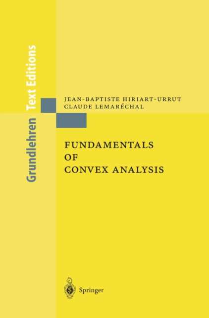 Fundamentals of Convex Analysis, PDF eBook
