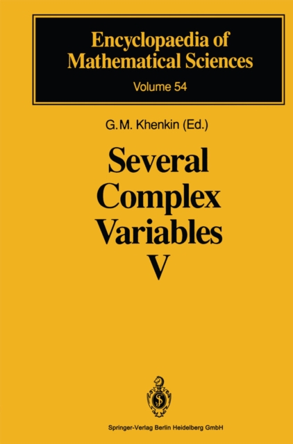 Several Complex Variables V : Complex Analysis in Partial Differential Equations and Mathematical Physics, PDF eBook