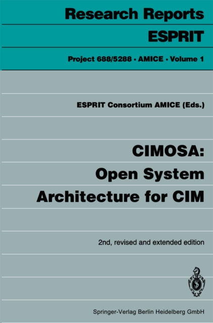CIMOSA: Open System Architecture for CIM, PDF eBook