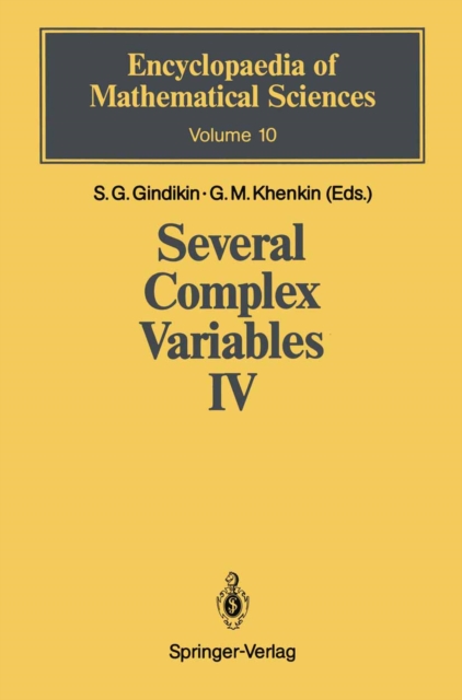 Several Complex Variables IV : Algebraic Aspects of Complex Analysis, PDF eBook