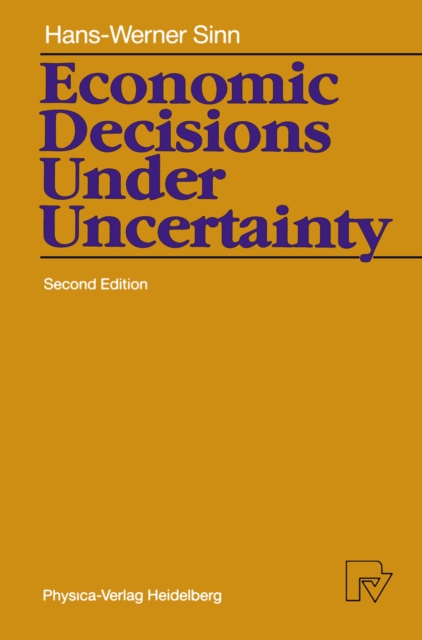 Economic Decisions Under Uncertainty, PDF eBook
