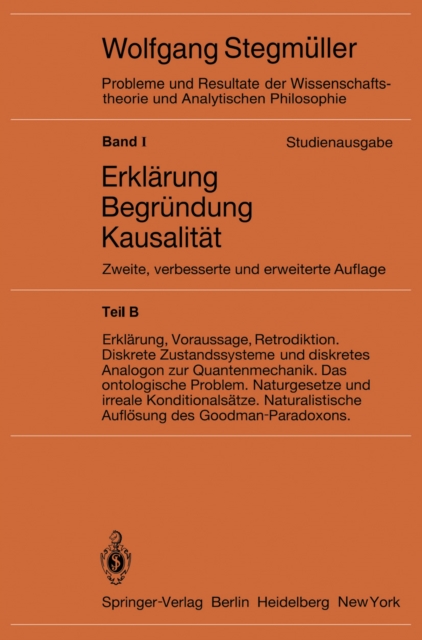 Statistische Erklarungen. Deduktiv-nomologische Erklarungen in prazisen Modellsprachen Offene Probleme, PDF eBook