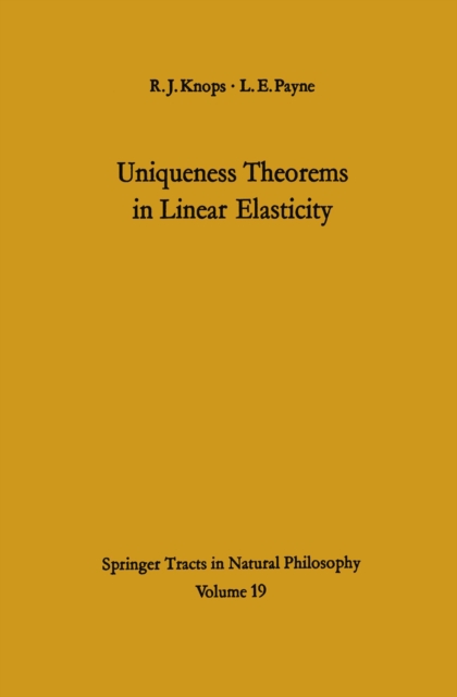 Uniqueness Theorems in Linear Elasticity, PDF eBook