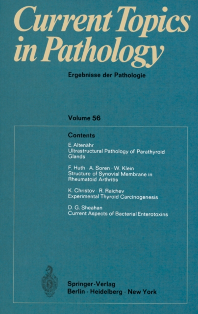 Current Topics in Pathology / Ergebnisse der Pathologie, PDF eBook