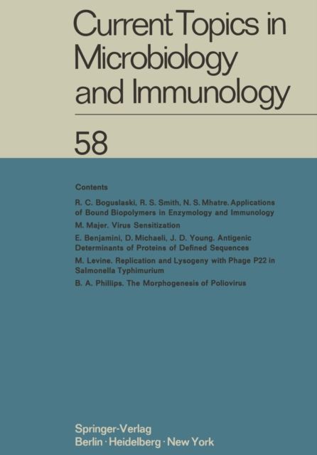 Current Topics in Microbiology and Immunology : Ergebnisse der Mikrobiologie und Immunitatsforschung, PDF eBook