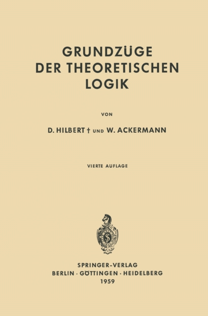 Grundzuge der Theoretischen Logik, PDF eBook