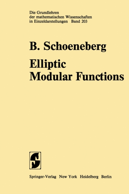 Elliptic Modular Functions : An Introduction, PDF eBook