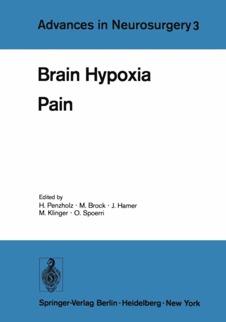 Brain Hypoxia : Pain, PDF eBook