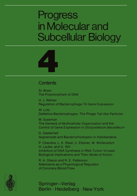 Progress in Molecular and Subcellular Biology, PDF eBook