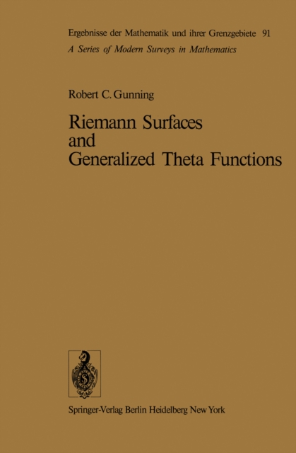 Riemann Surfaces and Generalized Theta Functions, PDF eBook