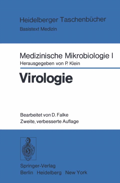 Medizinische Mikrobiologie I: Virologie : Ein Unterrichtstext fur Studenten der Medizin, PDF eBook