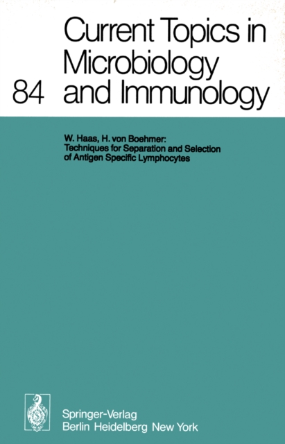 Current Topics in Microbiology and Immunology : Volume 84, PDF eBook