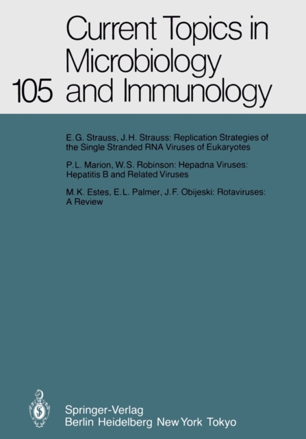 Current Topics in Microbiology and Immunology : Volume 105, PDF eBook