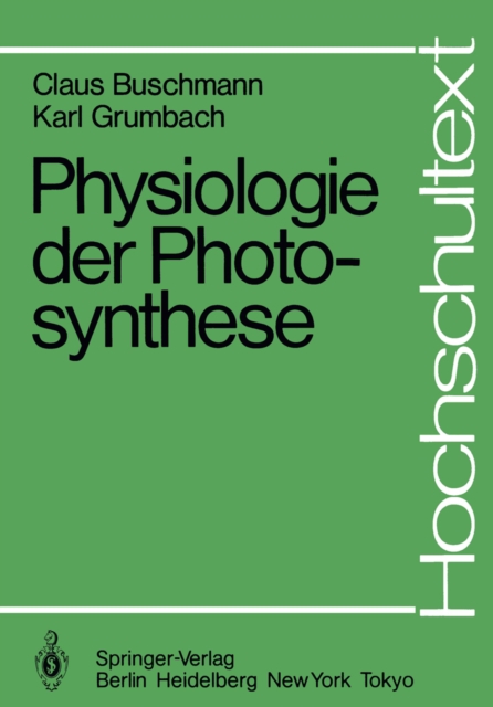 Physiologie der Photosynthese, PDF eBook