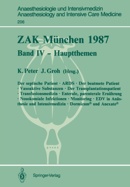 ZAK Munchen 1987 : Band IV - Hauptthemen, PDF eBook