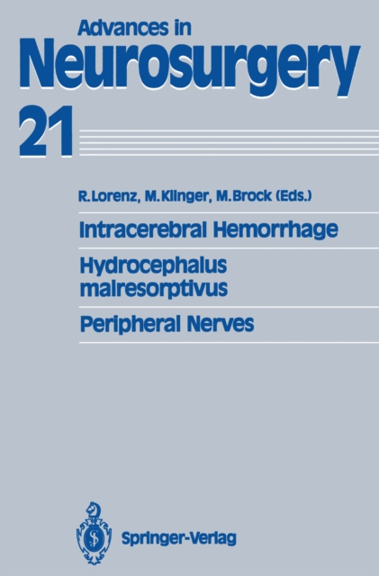 Intracerebral Hemorrhage Hydrocephalus malresorptivus Peripheral Nerves, PDF eBook
