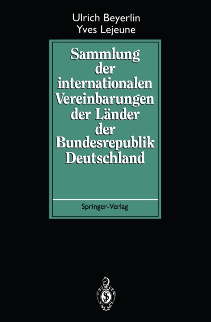 Sammlung der internationalen Vereinbarungen der Lander der Bundesrepublik Deutschland, PDF eBook