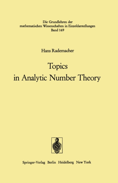 Topics in Analytic Number Theory, PDF eBook