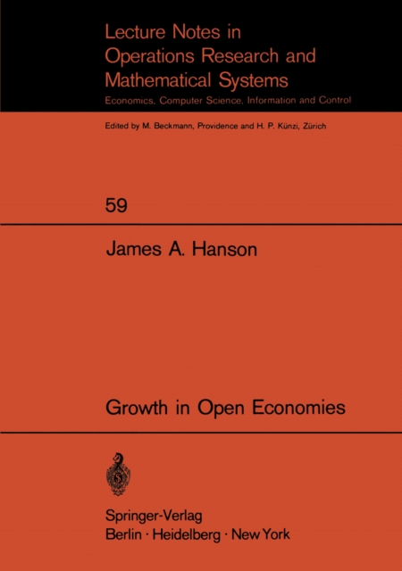 Growth in Open Economies, PDF eBook