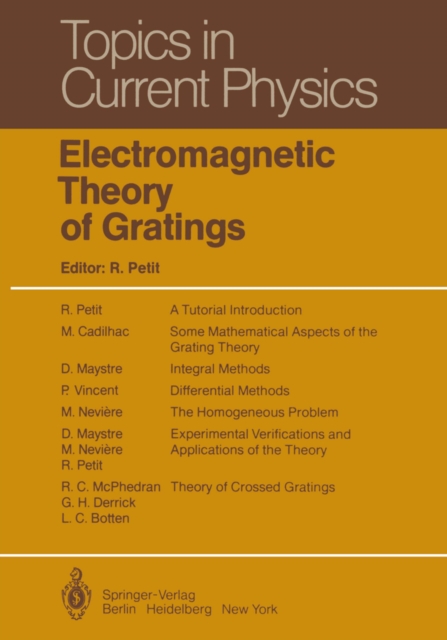 Electromagnetic Theory of Gratings, PDF eBook