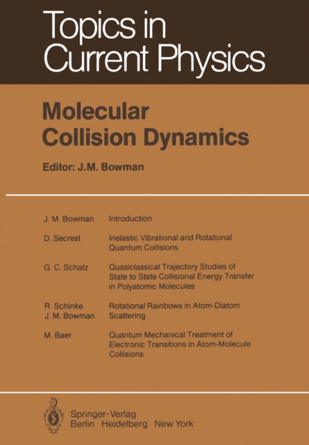 Molecular Collision Dynamics, PDF eBook